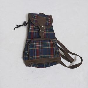 mini plaid / tartan backpack
